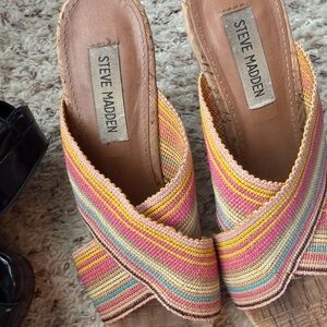 Steve Madden Women's Colorful Striped Mules
